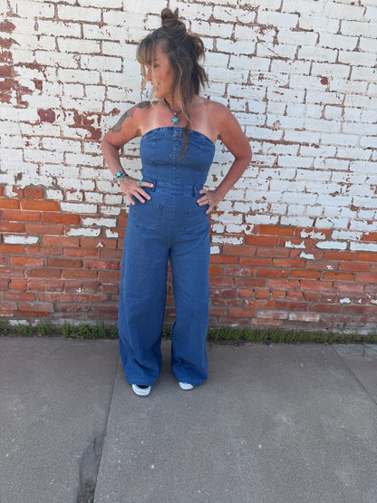 BLUE JEAN BABE JUMPSUIT