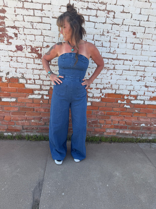 BLUE JEAN BABE JUMPSUIT