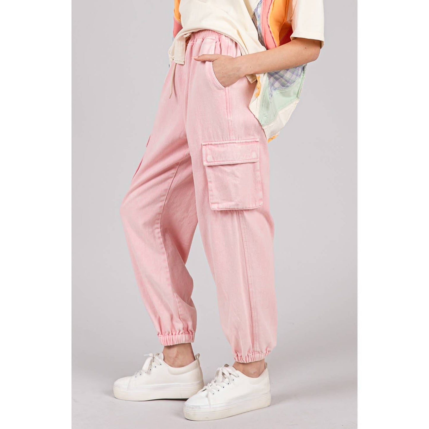 WILLOW-DENIM CARGO JOGGERS