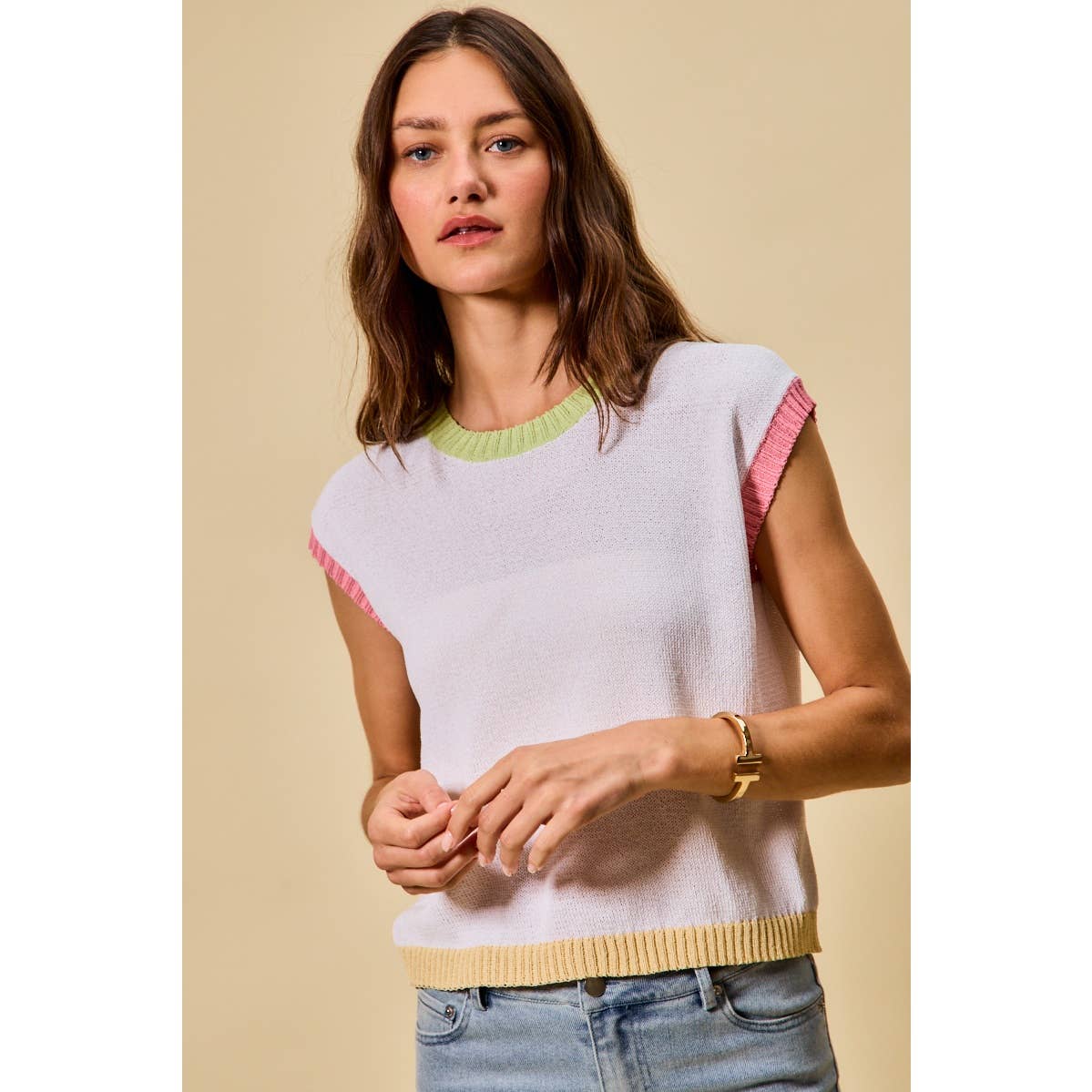 PASTEL TRAILS SWEATER TANK