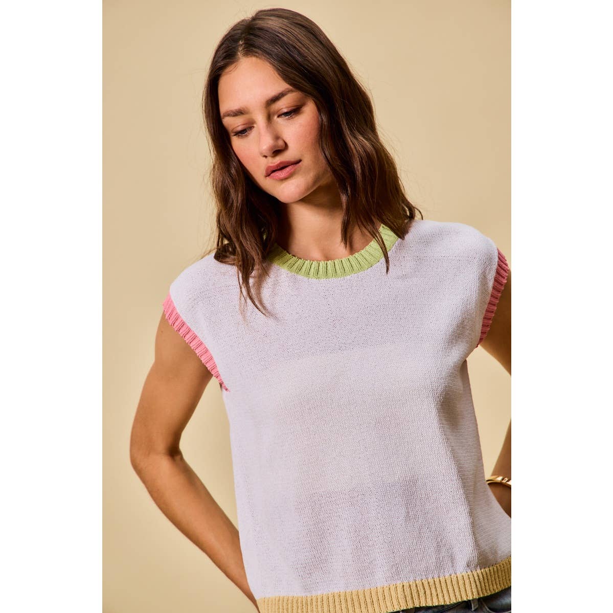 PASTEL TRAILS SWEATER TANK
