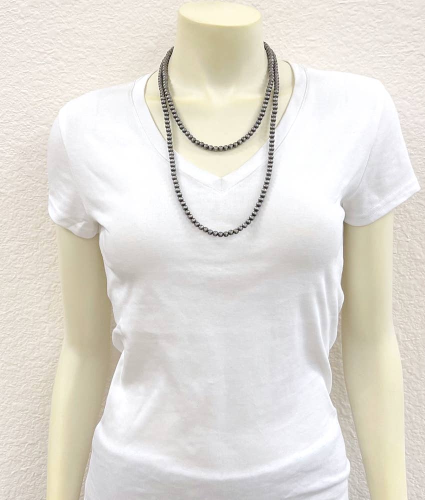 46" NAVAJO INSPIRED BEAD NECKLACE