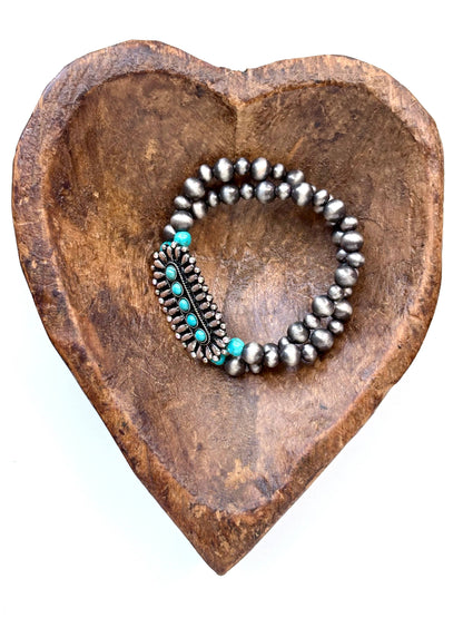 PRAIRE SKY 2 LAYERED STRETCH BRACELET