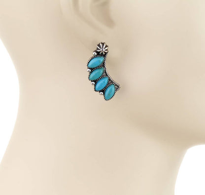 4 STONE STUD EARRINGS