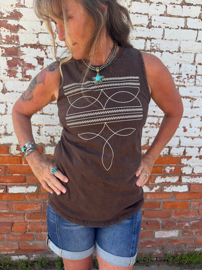 BELLA-BOOT STITCH TANK