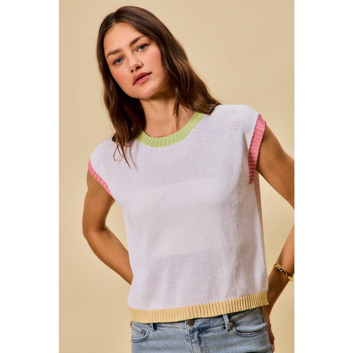 PASTEL TRAILS SWEATER TANK