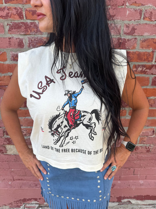 USA TEAM RODEO MUSCLE TANK