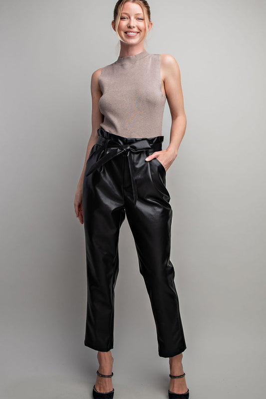 MOCK NECK KNIT TANK TOP