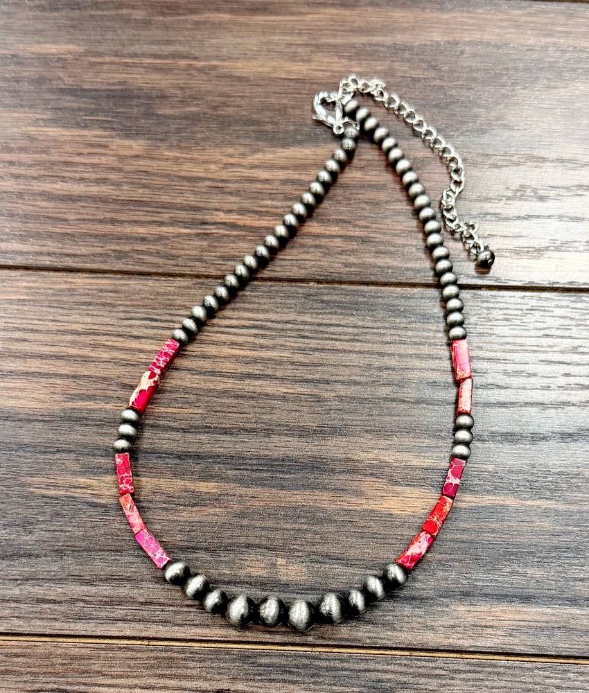 NAVAJO INSPIRED GEMSTONE NECKLACE