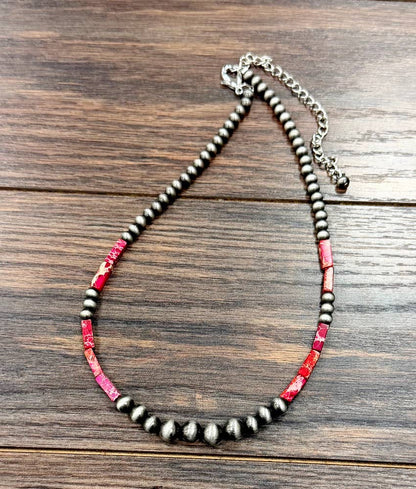 NAVAJO INSPIRED GEMSTONE NECKLACE