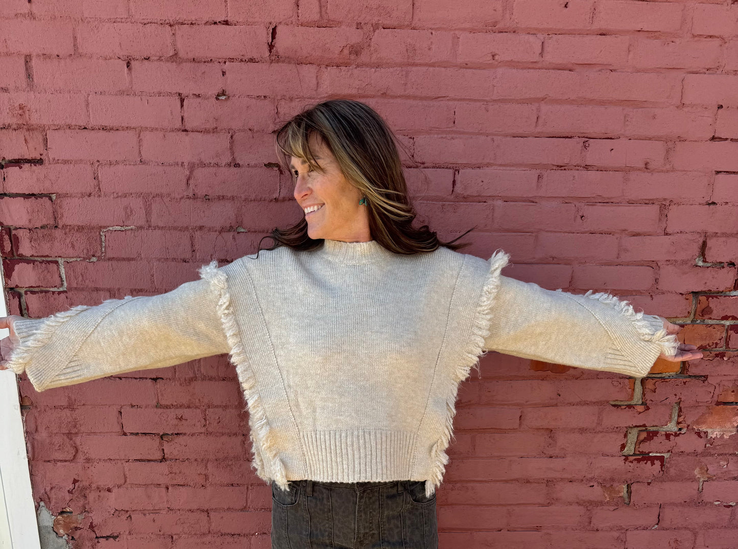 ANNABELLE FRINGED SWEATER