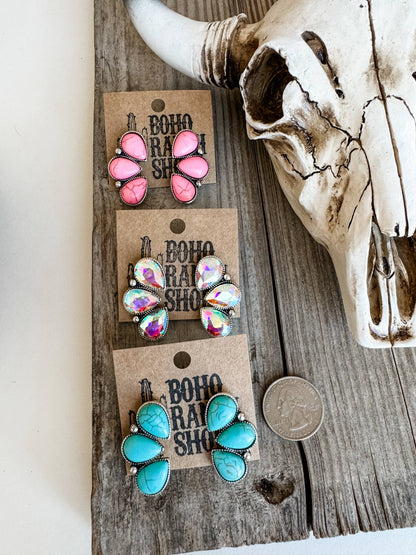 CLUSTER POST EARRINGS