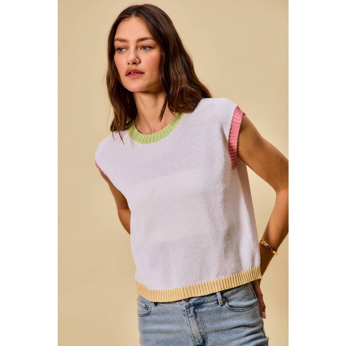 PASTEL TRAILS SWEATER TANK