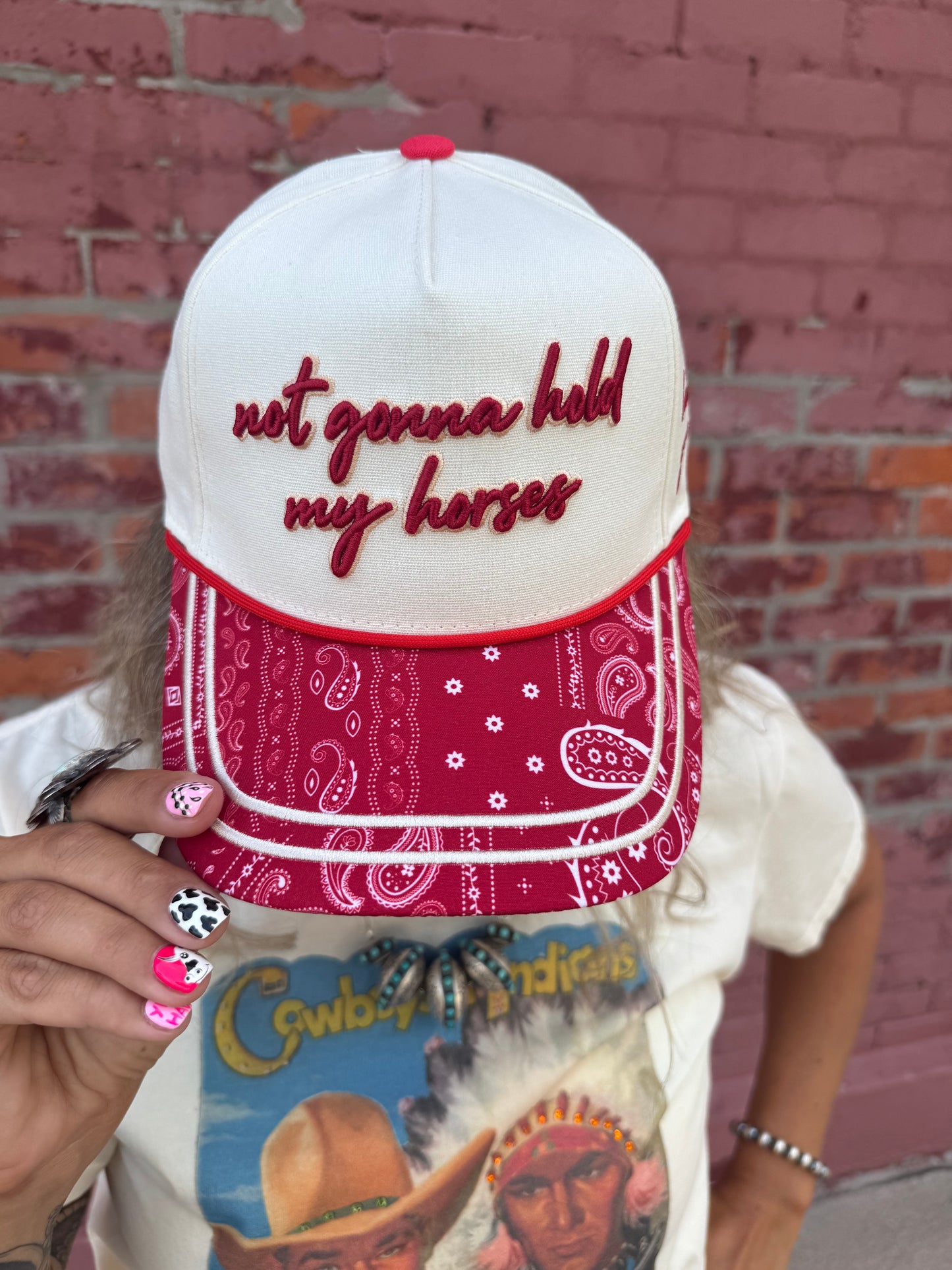 NOT GONNA HOLD MY HORSES HAT