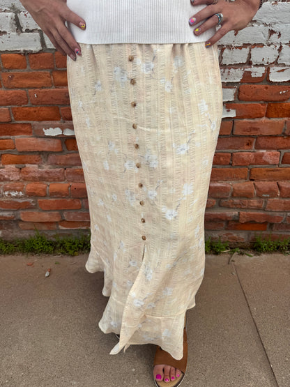 PRAIRE BLOSSOM BUTTOM MAXI SKIRT