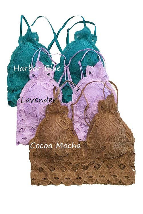 SCALLOPED LACE CAMI BRALETTE