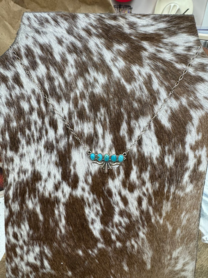 5 STONE BAR NECKLACE