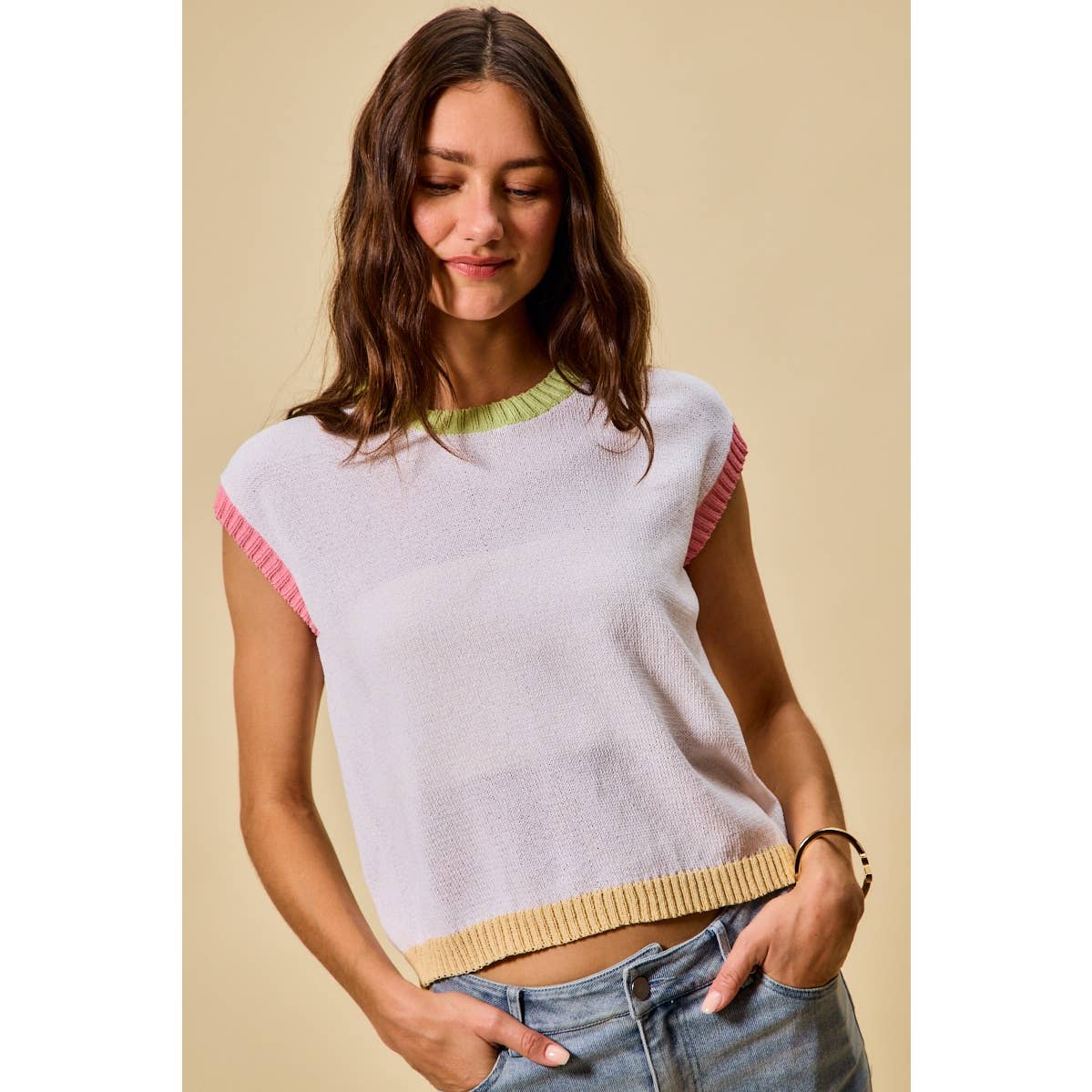 PASTEL TRAILS SWEATER TANK