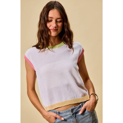 PASTEL TRAILS SWEATER TANK