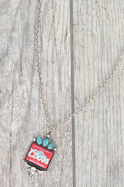 LONGHORN COORS NECKLACE