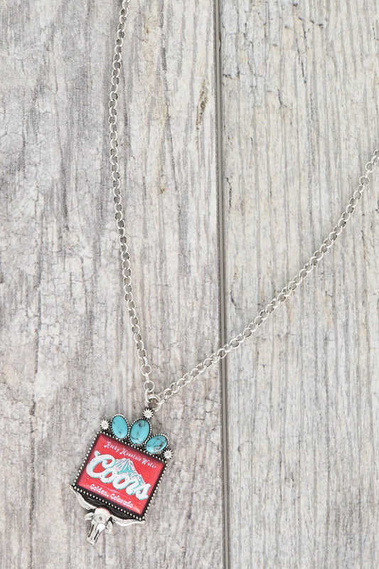 LONGHORN COORS NECKLACE