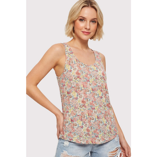 FLORAL JERSEY TANK TOP