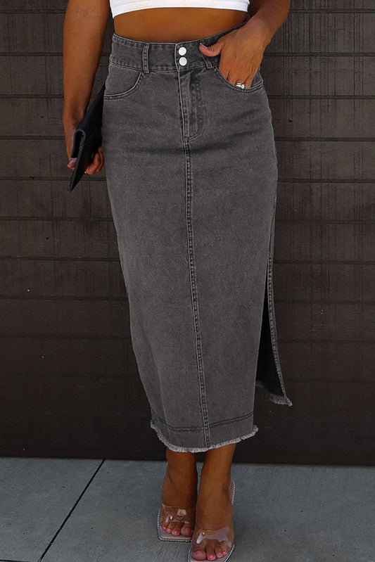 DENA DENIM MIDI SKIRT