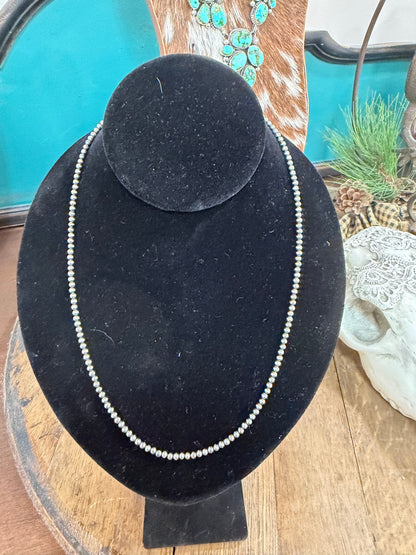 3MM STERLING SILVER PEARL NECKLACE