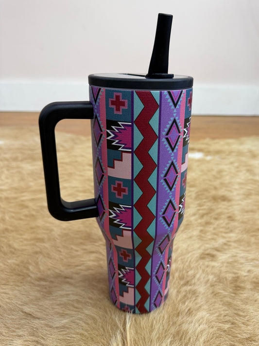 AZTEC PRINT TUMBLER