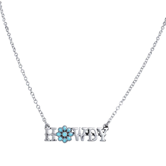 HOWDY PENDANT NECKLACE