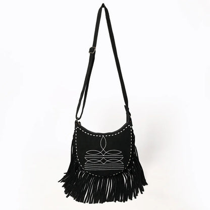 AMERICAN DARLING FRINGE BOOT STITCH CROSSBODY BAG