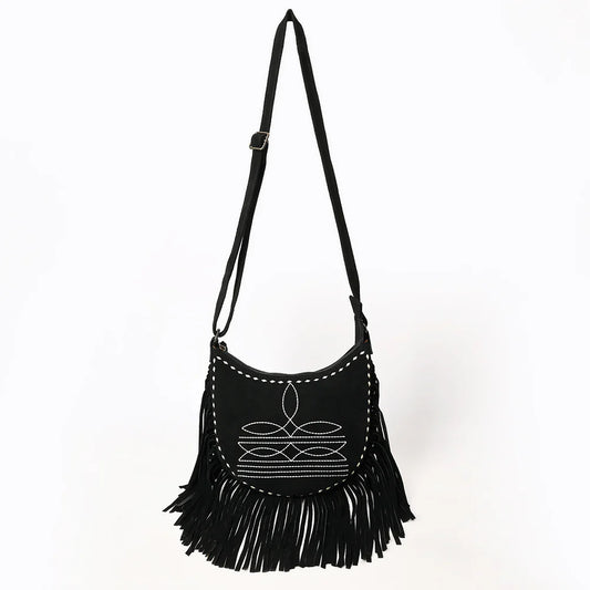 AMERICAN DARLING FRINGE BOOT STITCH CROSSBODY BAG