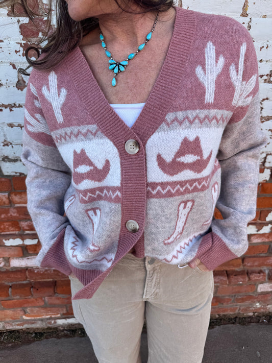 COWGIRL BUTTON DOWN CARDIGAN