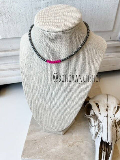 WESTERN NAVAJO BEAD CHOKER NECKLACE