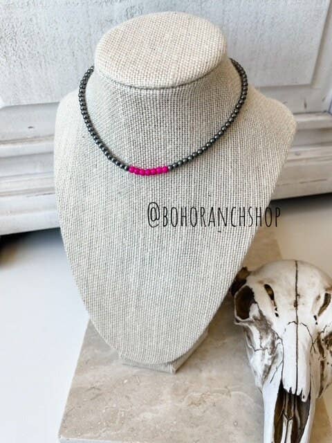 WESTERN NAVAJO BEAD CHOKER NECKLACE