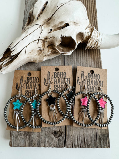 STAR HOOP EARRINGS
