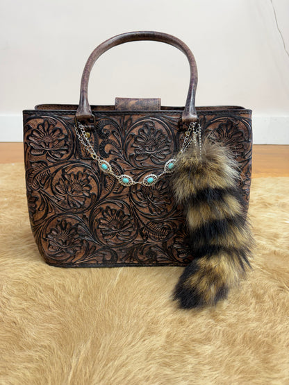 THE JESSE JAMES TOOLED LEATHER TOTE