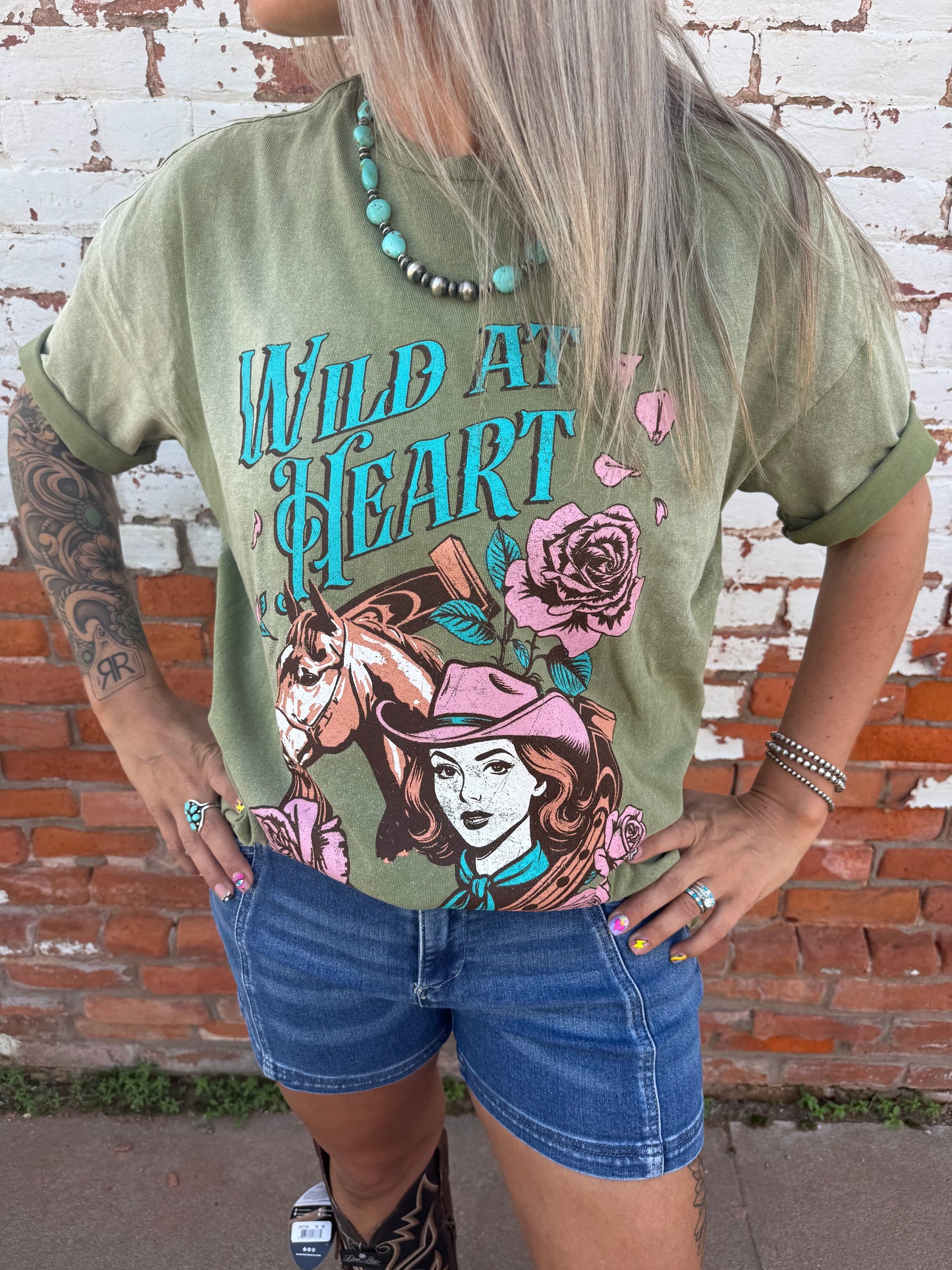 WILD AT HEART COWGIRL TEE