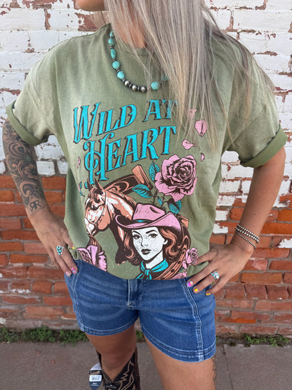 WILD AT HEART COWGIRL TEE