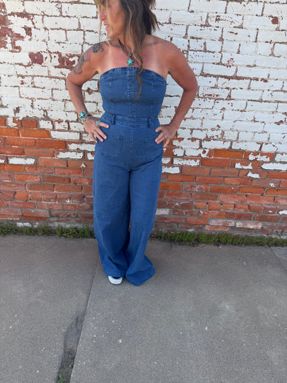BLUE JEAN BABE JUMPSUIT