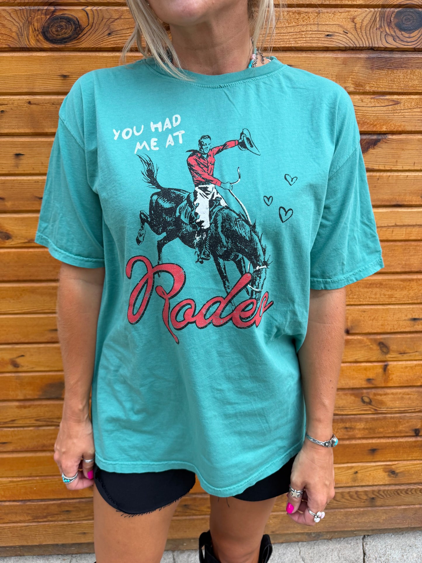 YOU HAD ME AT RODEO GRAPHIC TEE