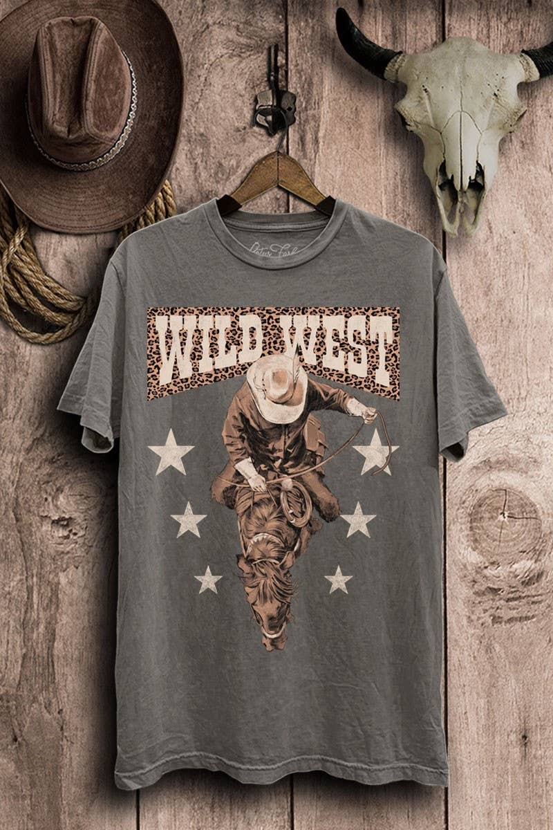 WILD WEST COWBOY GRAPHIC TOP