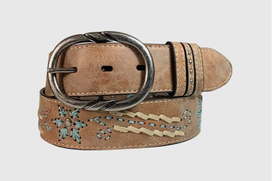 COWGIRL ROCK EMBROIDERED FLORAL BELT