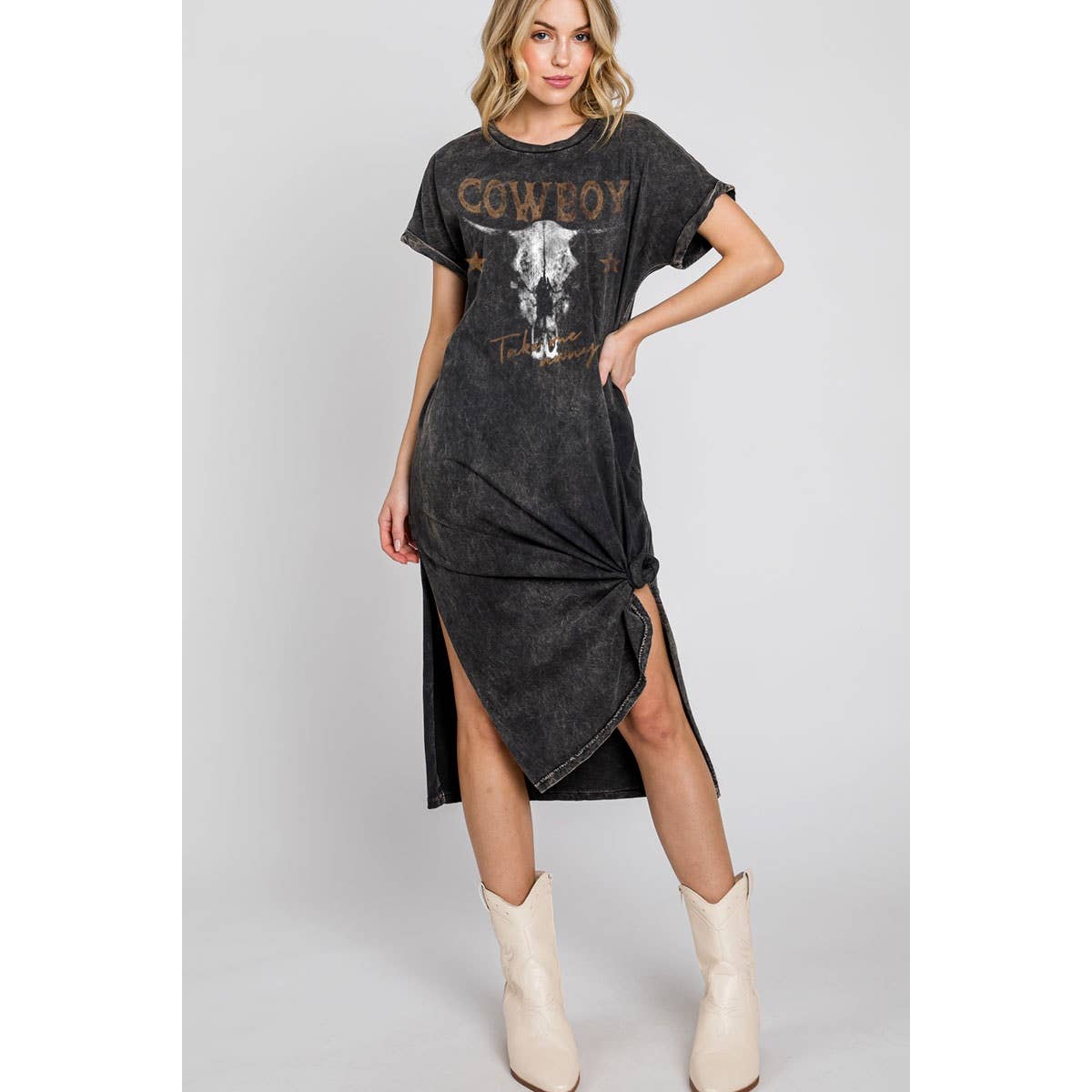 COWBOY TAKE ME AWAY GRAPHIC DRESS