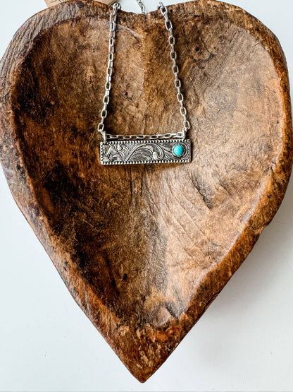 WESTERN STONE BAR NECKLACE