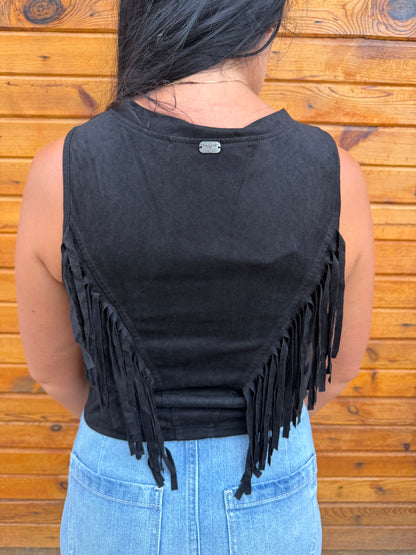 MAYLAN FAUX SUEDE TANK