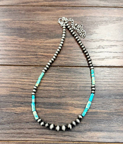 18" NAVAJO INSPIRED GEMSTONE NECKLACE