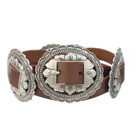 FLORAL CONCHO BELT