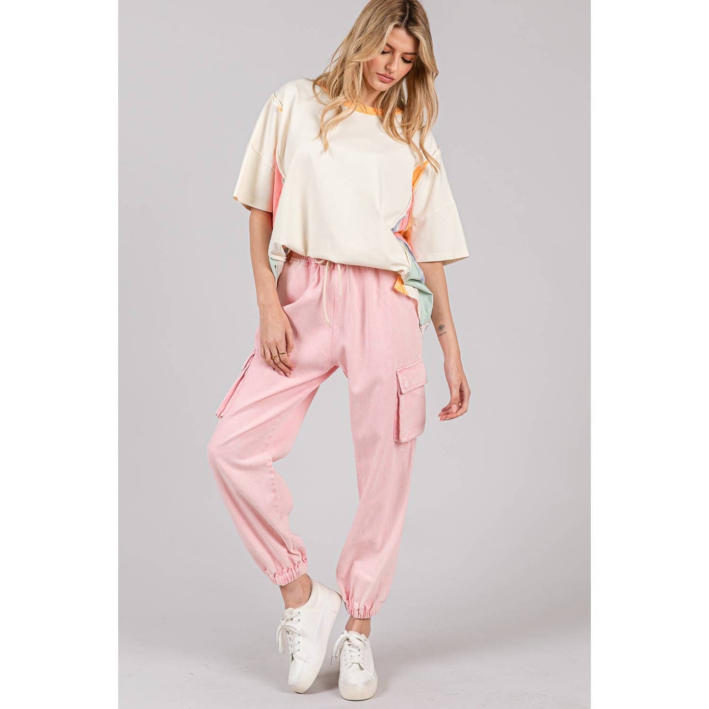 WILLOW-DENIM CARGO JOGGERS