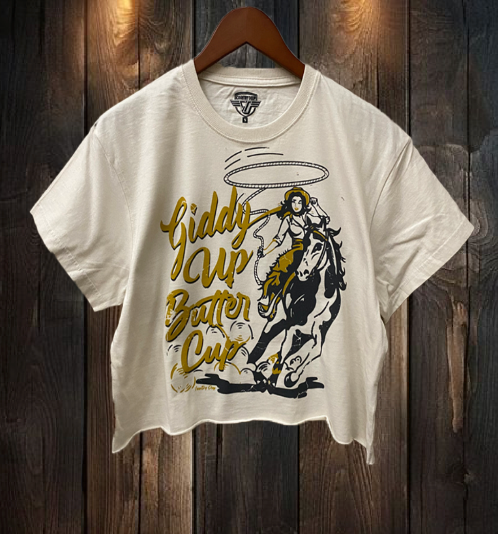 GIDDY UP BUTTER CUP T SHIRT